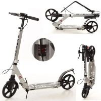 Самокат дорослий підлітковий складаний iTrike SR 2-018-9-G з амортизатором і ручним гальмом сірий*