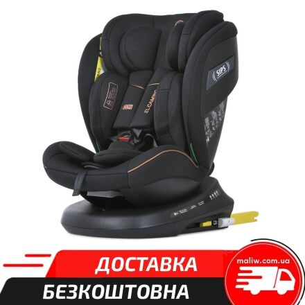 Дитяче автокрісло EL Camino  ME 1117 I-CON Black Striped група 0,1,2,3 isofix, поворот 360