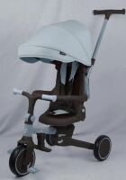 Триколісний велосипед 3в1 MT 1036 blue з батьківською ручкою (біговел +велосипед + коляска) синій