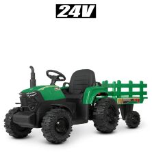 Дитячий одномісний електромобіль-Трактор з причепом BAMBI M 4623EBLR-5(24V) на EVA колесах з MP3 / Зелений**