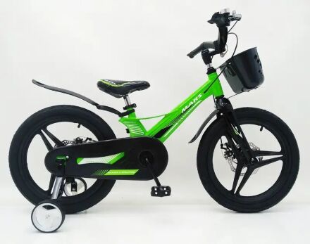 Дитячий двоколісний велосипед MARS-2 Evolution колеса 18 дюймів магнезиевая рама зелений
