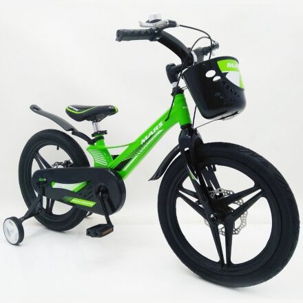 Дитячий двоколісний велосипед MARS-2 Evolution колеса 18 дюймів магнезиевая рама зелений