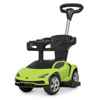 Дитяча каталка-толокар 2 в 1 Bamby 3726-5 c батьківською ручкою з музикою зелене**