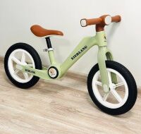 Дитячий алюмінієвий біговел-велобіг Maraton M12 складаний, надувні колеса 12 дюймів, хакі