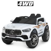 Дитячий двомісний електромобіль Джип Bambi Racer 4WD M 4465EBLR-1 Toyota на EVA колесах / білий**