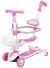 Дитячий самокат трансформер 3в1 Maraton Candy з батьківською ручкою та кошиком (колір рожевий)