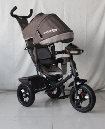 Триколісний велосипед Crosser One T1 коричнево-бежевий