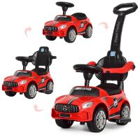 Дитяча каталка-толокар Bambi 2 в 1 Mercedes M 4074L-3 батьківська ручка музика червона **