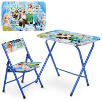 Дитячий столик зі стільчиком Bambi A19-FRZ2 Холодне серце синій складаний**