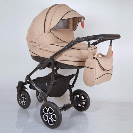 Коляска дитяча класична універсальна 2 в 1 AVALON Biege бежева