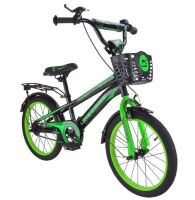 Дитячий двоколісний велосипед 18 дюймів 241805 Like2bike Dark Rider з додатковими колесами, зелений