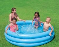 Дитячий круглий надувний басейн INTEX 58426 "Синій кристал" / розмір 147-33 см / об'єм 324 л