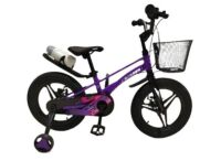 Дитячий двоколісний магнієвий велосипед 20 дюймів Magnesium bike M-2 Pro магнієві диски, кошик, фіолетовий