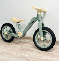 Дитячий алюмінієвий біговел-велобіг Maraton M12 складаний, надувні колеса 12 дюймів, бирюзовий для дівчинки