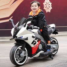 Дитячий електромобіль Мотоцикл M 6013EL-1(24V) Електробайк Ducati шкіряне сидіння білий