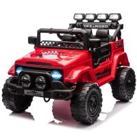 Дитячий двомісний електромобіль джип баггі JJ2122EBLR-3 шкіряне сидіння червоний