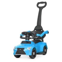 Дитяча машинка каталка-толокар Штовхач Bambi M 4579-4 Lexus з батьківською ручкою.Є музика і світло.Синя*