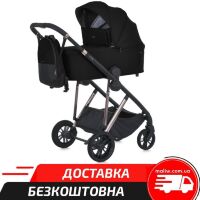 Дитяча універсальна коляска 2в1 (люлька та прогулянковий блок) EL CAMINO ME 1190 COIL Jet Black