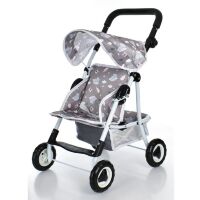 Коляска Прогулянкова для ляльки 62836 Лялькова металева з багажної кошиком