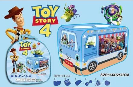 Дитячий ігровий намет у вигляді машини 551-5 "Історія іграшок" 114х72х72 см, в сумці, блакитний