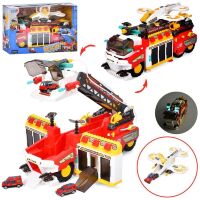 Дитячий ігровий набір з транспортом для хлопчика YY6032F Пожежна техніка бризкає водою