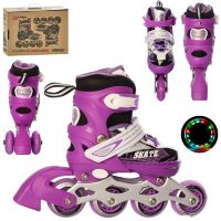 Дитячі розсувні ролики A 4123-XS-V (27-30) фіолетові для дівчинки