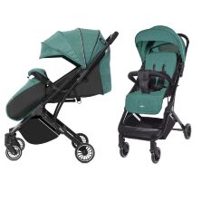 Дитяча прогулянкова коляска Tilly Bella T-163 GREEN з накидкою для ніжок / зелена