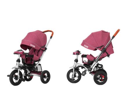 Велосипед-коляска дитячий триколісний TILLY TRAVEL T-387/1 Фіолетовий льон