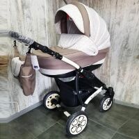 Коляска дитяча класична універсальна 2 в 1 AVALON Latte