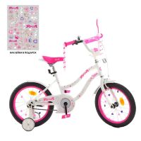Дитячий двоколісний велосипед колеса 16 дюймів Profi Y1694 Star сталева рама з дзвінком / білий **