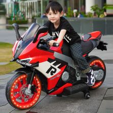 Дитячий електромобіль Мотоцикл M 6013EL-3(24V) Електробайк Ducati шкіряне сидіння червоний