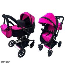 Коляска-трансформер для ляльок 2в1 Carrello Fortuna 9695 HOT PINK лялькова малинова