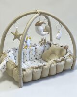 Дитячий ігровий килимок 2в1 Premium 0744 "Сердечки" кокон гніздечко для новонародженого