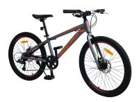 Алюмінієвий спортивний підлітковий велосипед двоколісний LIKE2BIKE A212411 Raft колеса 24д Сірий матовий