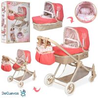 Коляска для ляльок DeCuevas 80733 Лялькова коляска c люлькою перенесенням і з сумкою-рюкзаком**
