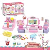 Дитячий набір КАСОВИЙ АПАРАТ YM2022-29A Музичний + світло. З аксесуарами / рожевий