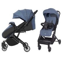 Дитяча прогулянкова коляска Tilly Bella T-163 BLUE з накидкою для ніжок/синя