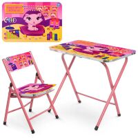 Дитячий столик зі стільчиком Bambi A19-KITTE(2) Кошеня рожевий складаний**