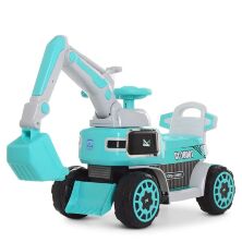 Дитячий електромобіль-трактор екскаватор BAMBI M 4068R-4 толокар 2 в 1 блакитний**