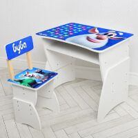 Дитяча парта регульована шкільна зі стільцем 905-103(UA) Буба Buba біла**