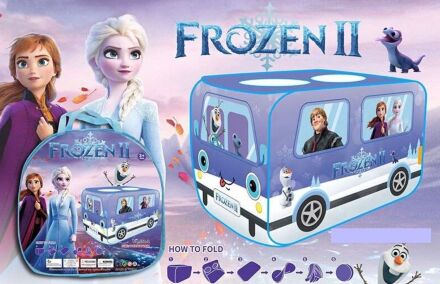 Дитячий ігровий намет у вигляді машини 551-2 "Холодне серце. Frozen" 100х70х70 см, в сумці, блакитний