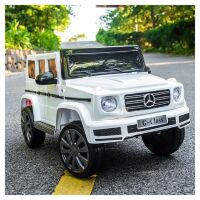 Дитячий одномісний електромобіль Джип M 5803EBLR-1 Mercedes G500 м'яке сидіння, 4 мотори 35W, білий