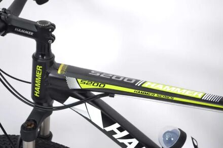 Велосипед Спортивний S200 HAMMER колеса 27.5 дюйма рама алюміній 19" чорно-зелений