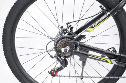 Велосипед Спортивний S200 HAMMER колеса 27.5 дюйма рама алюміній 19" чорно-зелений