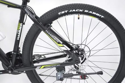 Велосипед Спортивний S200 HAMMER колеса 27.5 дюйма рама алюміній 19" чорно-зелений