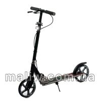 Складаний алюмінієвий самокат GS-0014 з ручним гальмом, ліхтариком / чорний **