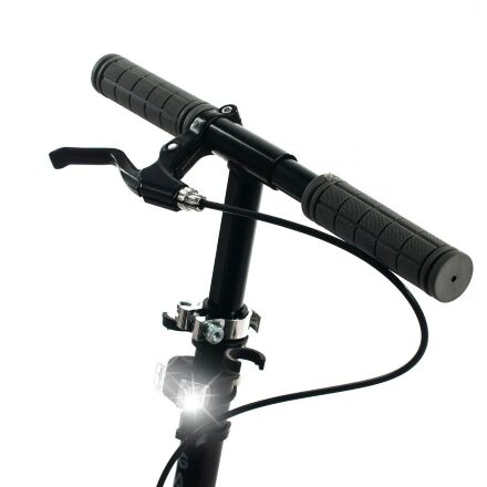 Складаний алюмінієвий самокат GS-0014 з ручним гальмом, ліхтариком / чорний **