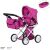 Коляска-люлька для ляльок CARRELLO UNICO 9346 HOT PINK Лялькова з люлькою-переноскою і сумкою малинова