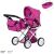 Коляска-люлька для ляльок CARRELLO UNICO 9346 HOT PINK Лялькова з люлькою-переноскою і сумкою малинова