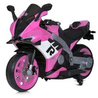 Дитячий електромобіль Мотоцикл M 6013EL-8(24V) Електробайк Ducati шкіряне сидіння рожевий